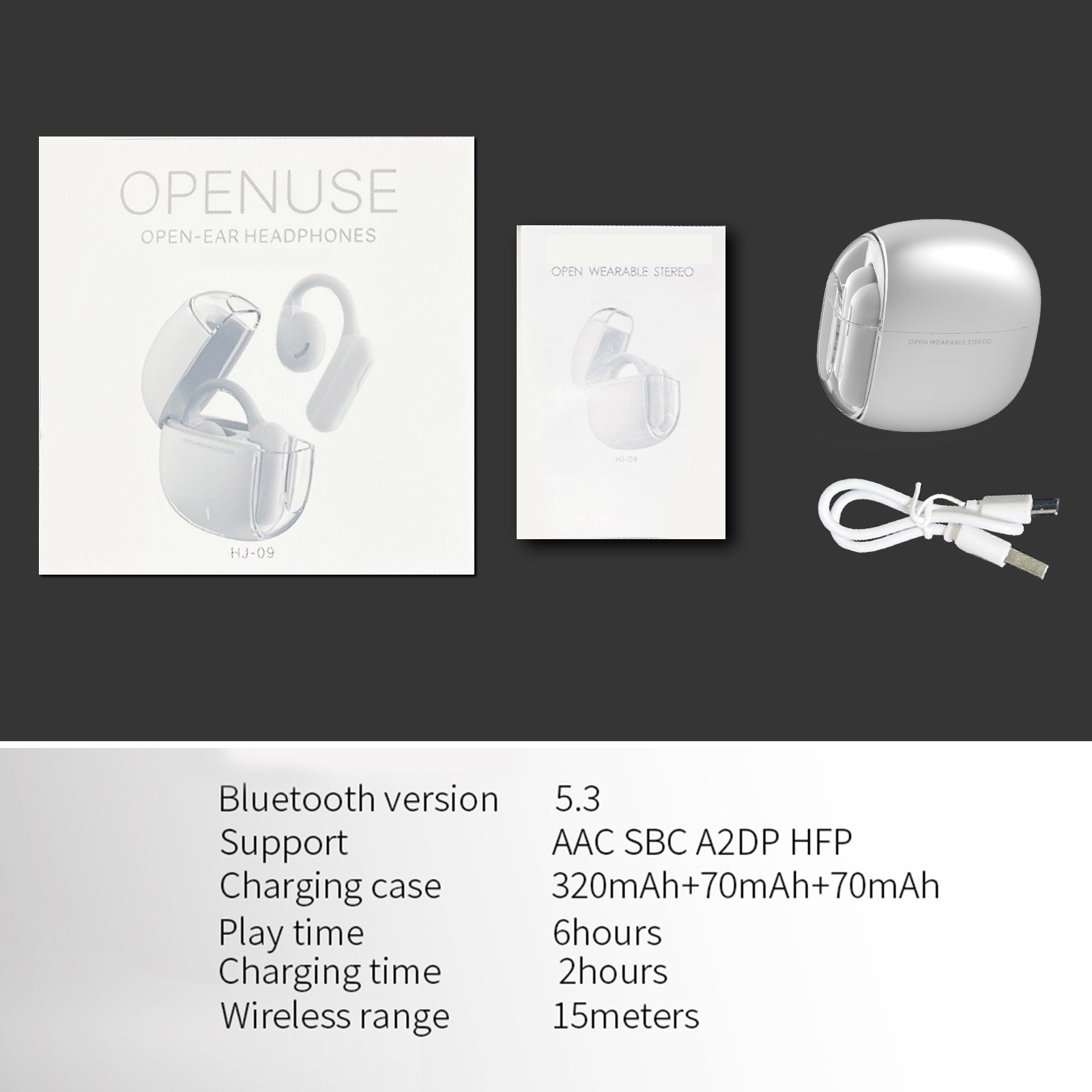 AHASTYLE WG134 Silicone Ear Loop Headphone Open Ear Wireless Bluetooth Earphones AHASTYLE WG134 Silicone Ear Loop Headphone Open Ear Wireless Bluetooth Earphones